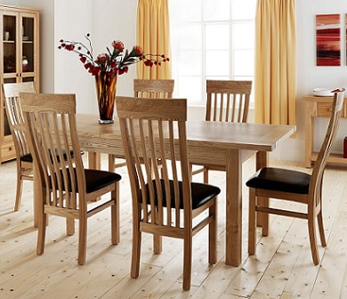 Bộ bàn ăn 6 ghế gỗ thông