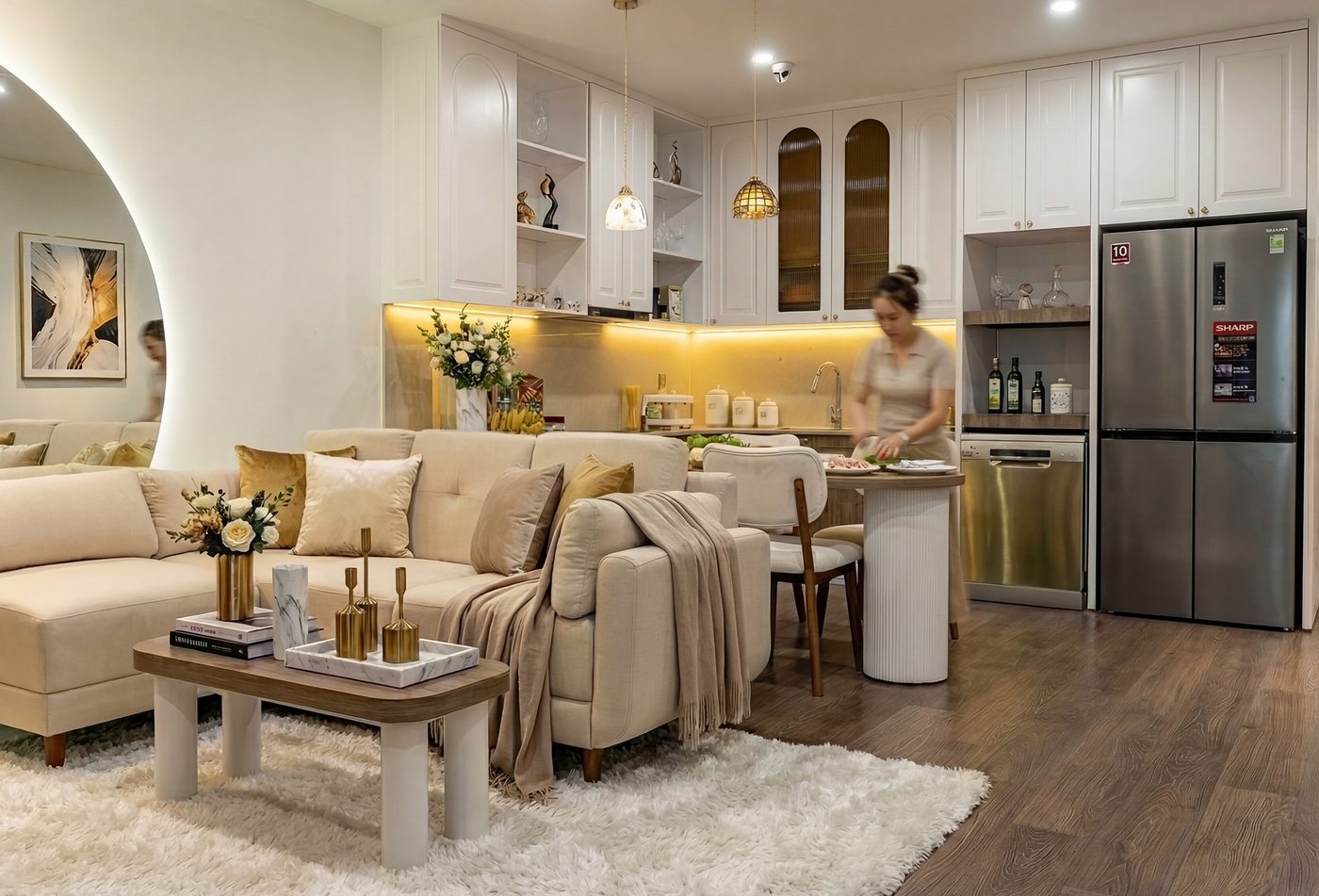 Nội thất chung cư t&acirc;n cổ điển đẹp &ndash; căn hộ Giảng V&otilde;