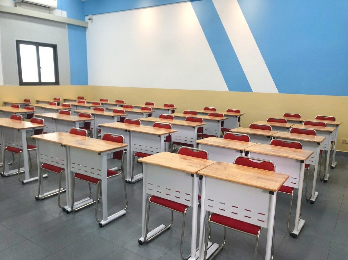 Đổi m&agrave;u ghế để ph&acirc;n khu &ndash; Thư viện HUFLIT c&oacute; đẹp kh&ocirc;ng? Ảnh thực tế b&agrave;n ghế thư viện
