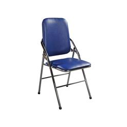 Ghế gấp G04 khung thép, bọc PVC đen