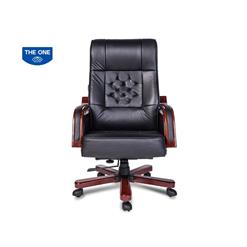 Ghế giám đốc TQ09 da thật, chân tay gỗ