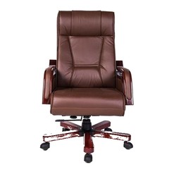 Ghế giám đốc TQ11 da thật, chân tay gỗ