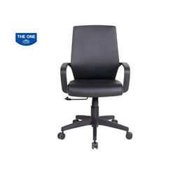 Ghế xoay SG502 bọc da công nghiệp, chân nhựa, đen