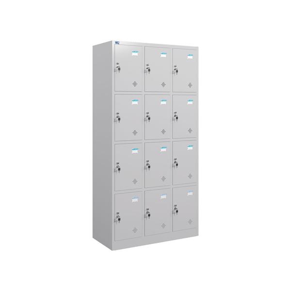 Tủ locker TU984-3K 12 ngăn, ghi sáng